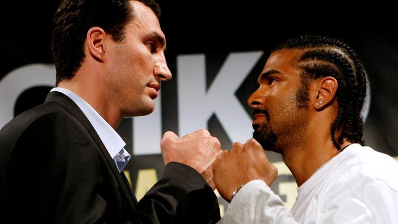 Vladimir Kličko in David Haye. (Foto: Reuters)