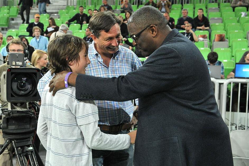 Joe Dumars in Borut Pahor s sinom