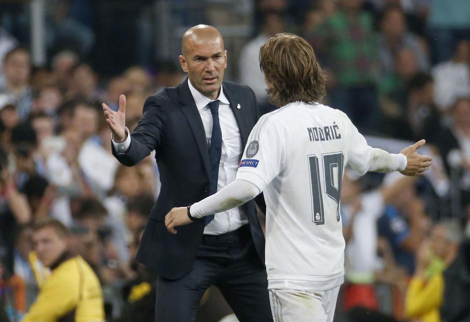 Luka Modrić, Zinedine Zidane | Avtor: Epa