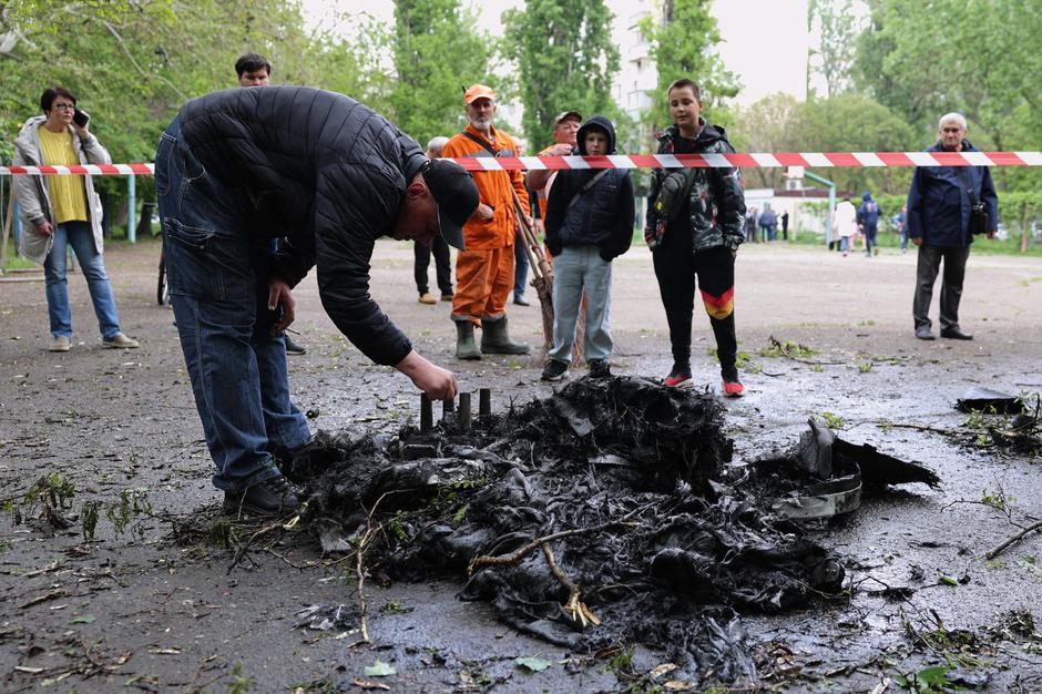 uničen dron na dvorišču v Odesi | Avtor: Profimedia