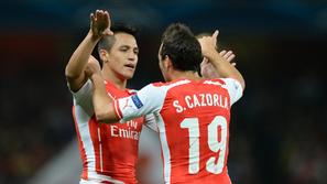 Alexis Cazorla Arsenal Bešiktaš Liga prvakov 4. predkolo