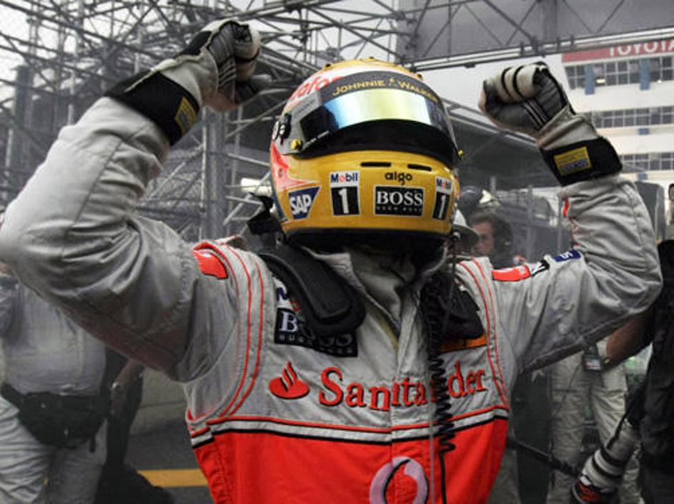 Hamilton je s petim mestom na zadnji dirki postal prvak 2008. V galeriji si ogle