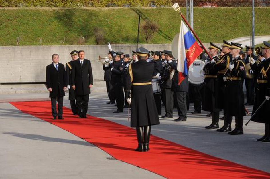 sprejem ministrstvo za obrambo, Borut Pahor, Janko Veber
