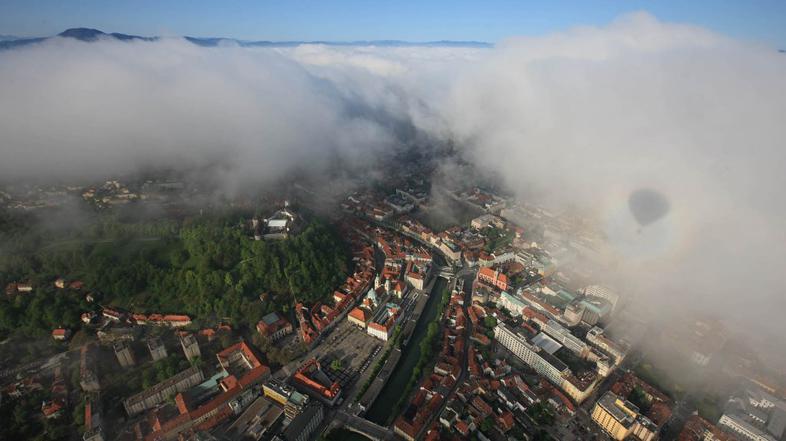 Megla nad Ljubljano.