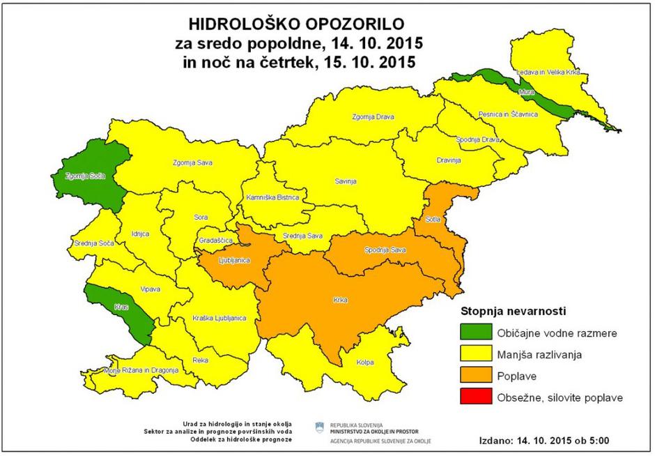 Hidrološka napoved | Avtor: Arso