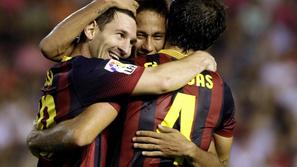 Messi Neymar Fabregas Valencia Barcelona Liga BBVA Španija liga prvenstvo
