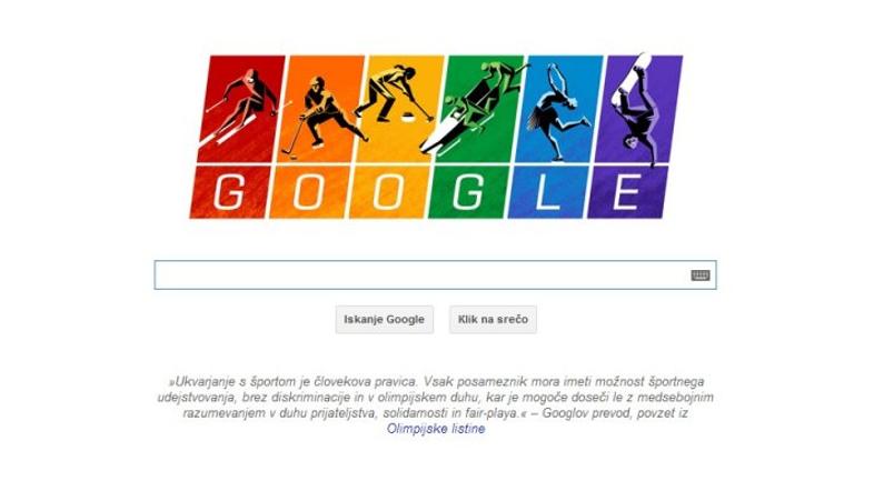 Google doodle olimpijske igre Soči otvoritev