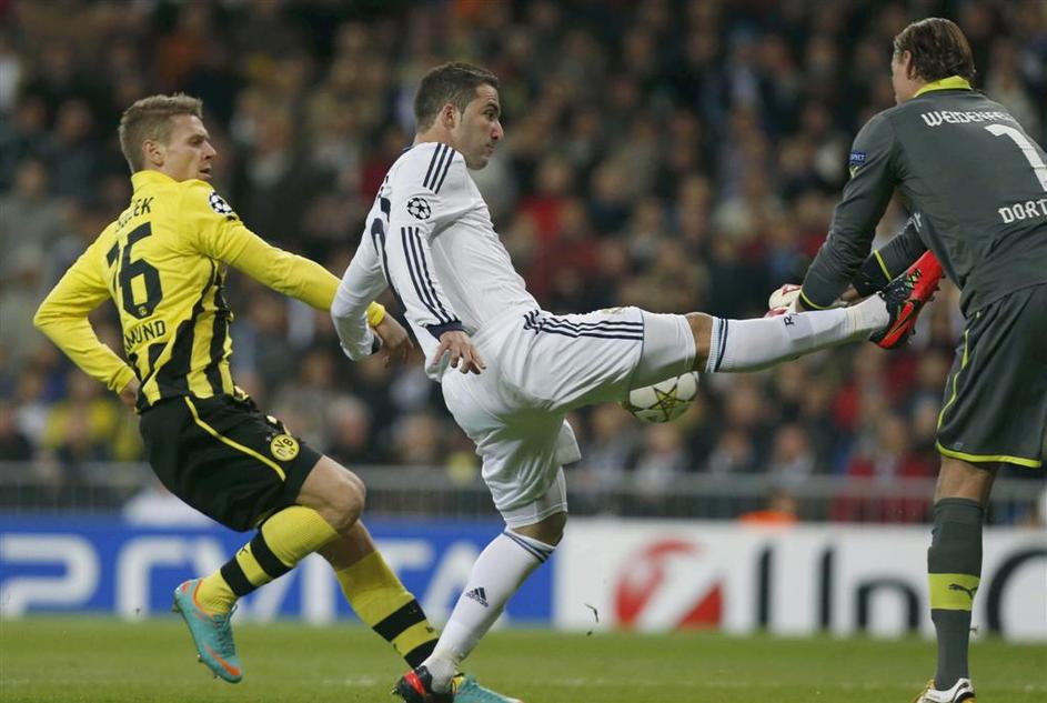 Higuain Weidenfeller Piszczek Real Madrid Borussia Dortmund Liga prvakov