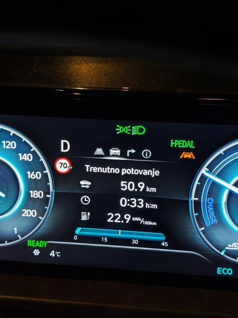 Poraba hyundai inster, zima, avtocesta