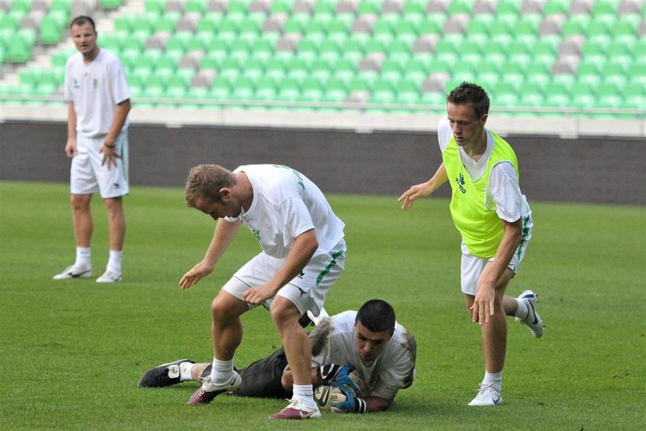 Olimpija Ljubljana trening v Stožicah