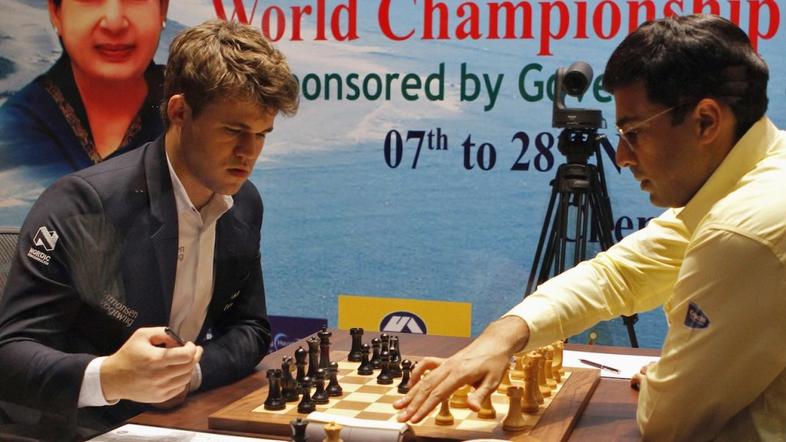 Dvobj za naslov šahovskega svetovnega prvaka med Carlsenom in Anandom