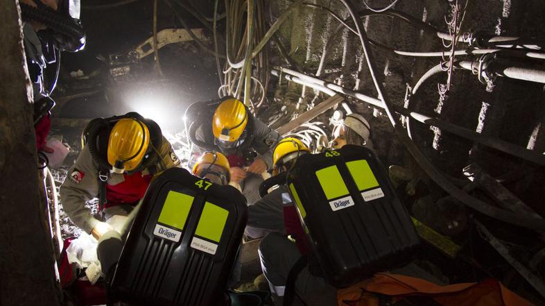 reševalna vaja premogovnik