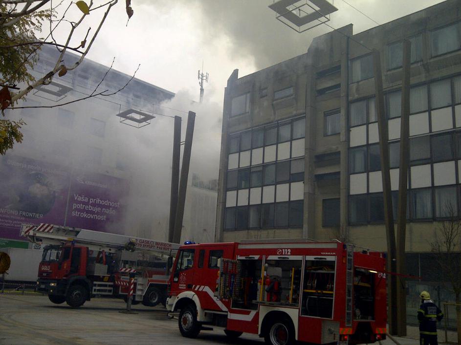 Požar v Mariboru.