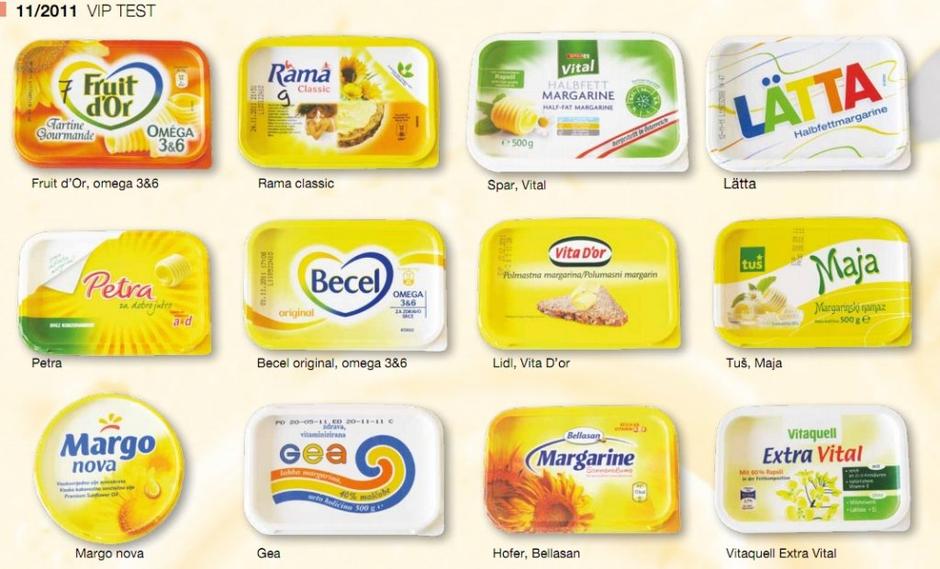 margarine | Avtor: Zveza potrošnikov Slovenije