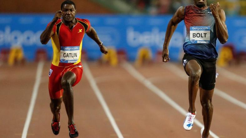 Bolt Gatlin Bruselj diamantna liga IIAF tek na 100 sto metrov