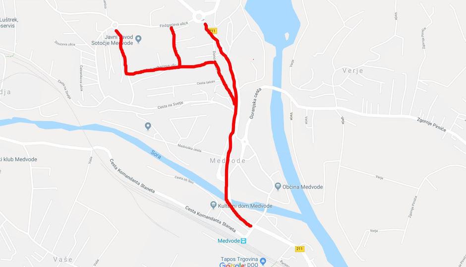 zapora ceste | Avtor: Občina Medvode