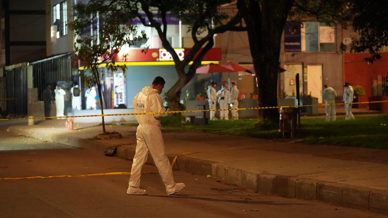 prizorišče streljanja na kolumbijskega predsedniškega kandidata Uribe