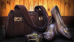 Torbica, čevlji, pas