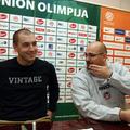 Marko Milič in Aleksandar Džikić Đikić Union Olimpija novinarska konferenca