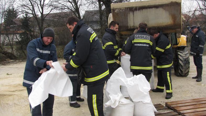 Narasle vode v Kostanjevici na Krki