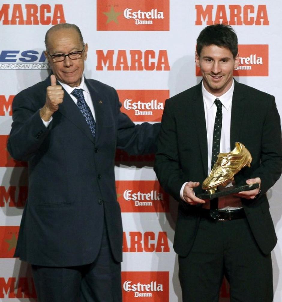 Suarez Messi Marca zlata kopačka čevelj podelitev nagrada | Avtor: EPA