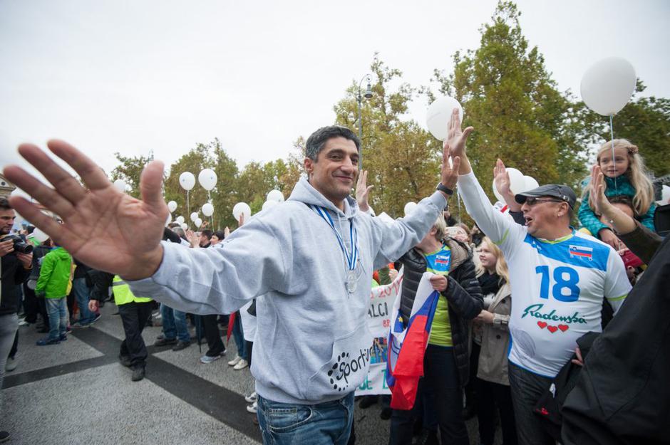 Andrea Giani med sprejemom na Kongresnem trgu 2015 | Avtor: Anže Petkovšek