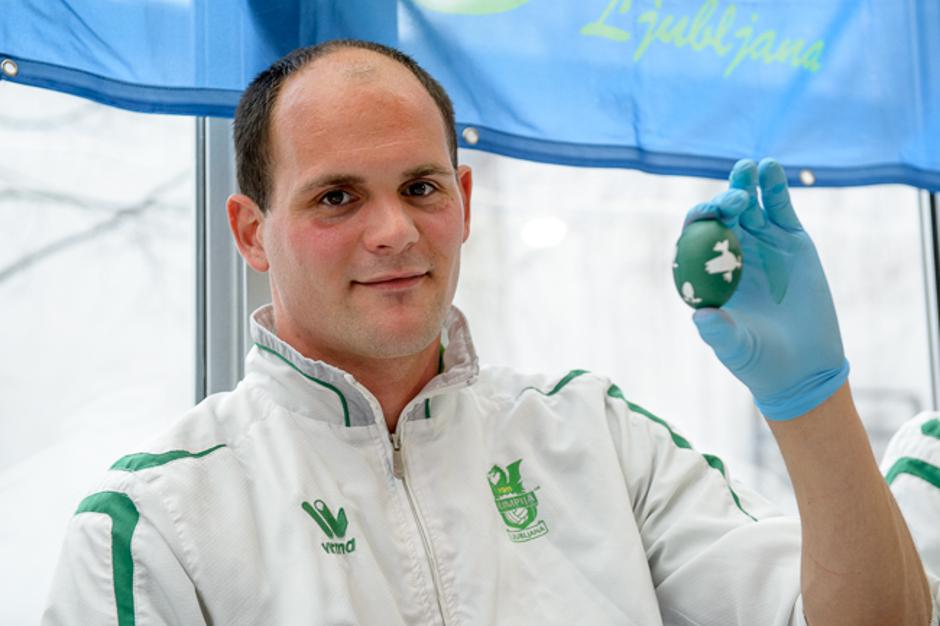 Zarifović Olimpija Ljubljana pirhi jajca velika noč | Avtor: SPS/nkolimpija.si