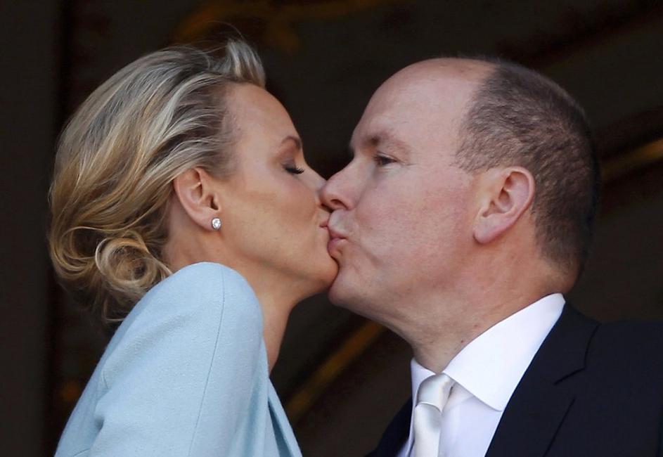 Albert, Charlene Wittstock, poroka, poljub, Monako