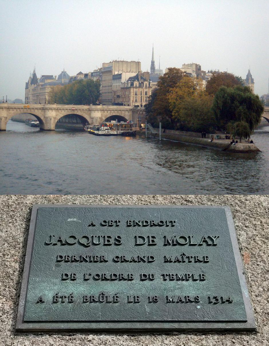 Jacques de Molay usmrtitev Pariz Sena | Avtor: Atlas Obscura