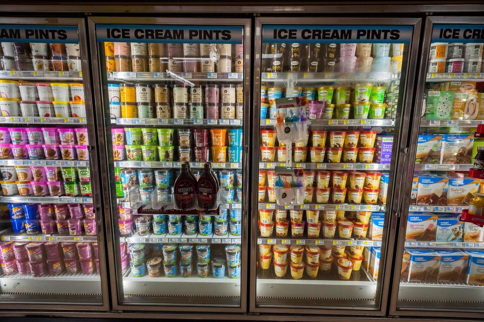 Sladoled trgovinska polica zamrzovalna skrinja