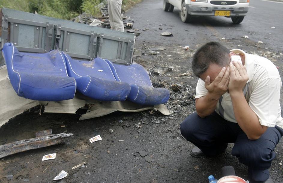 Huda prometna nesreča na Kitajskem.