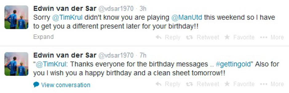 van der sar twitter tim krul | Avtor: Reševalni pas/Twitter