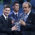 Lionel Messi Cristiano ronaldo Michel Platini Uefa