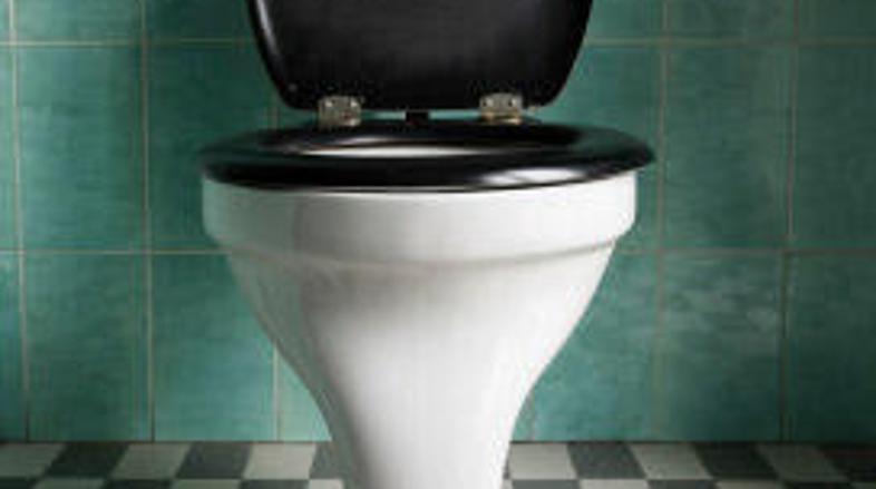 Na straniščni školjki je sedela dve leti.