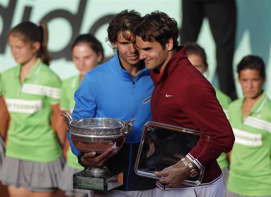 Rafael Nadal in Roger Federer
