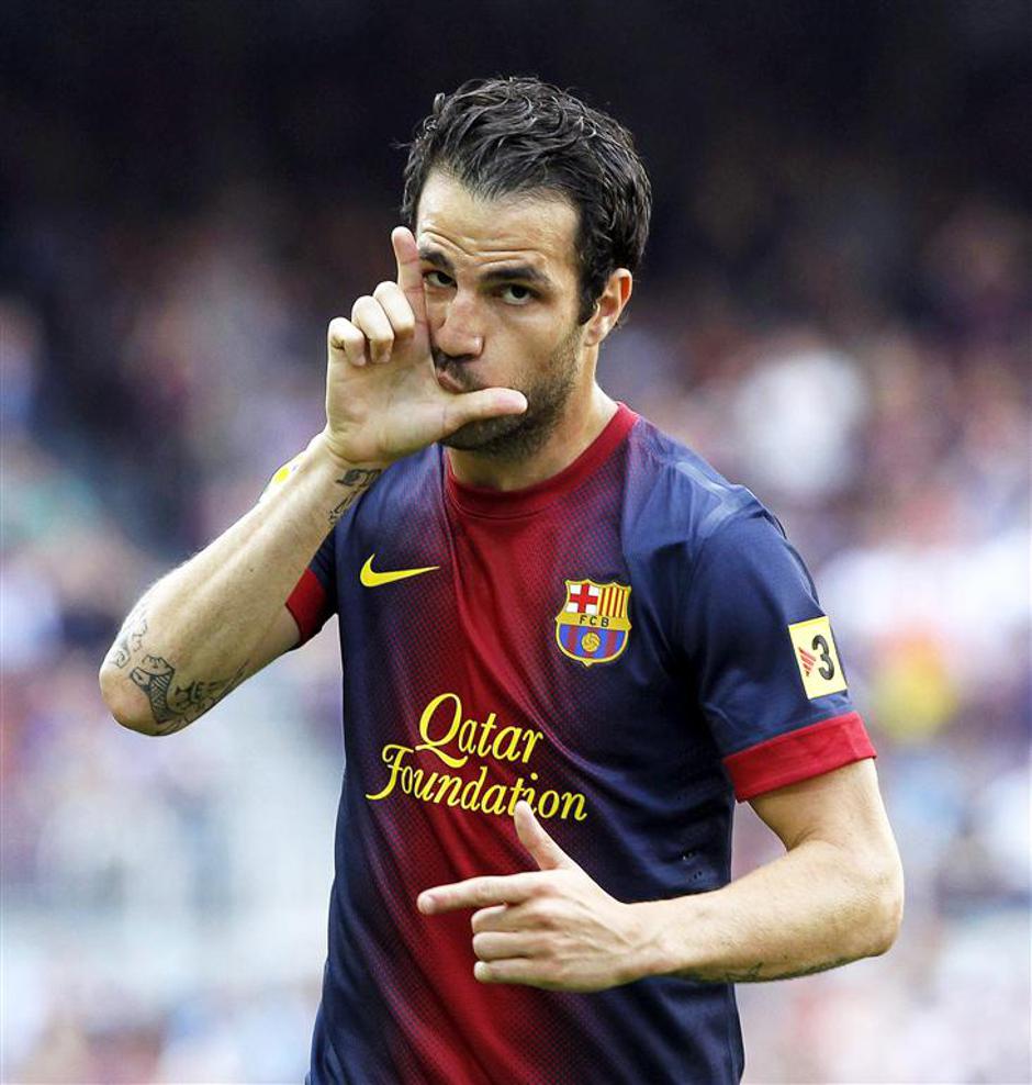 Fabregas Barcelona Malaga Liga BBVA Španija prvenstvo | Avtor: EPA