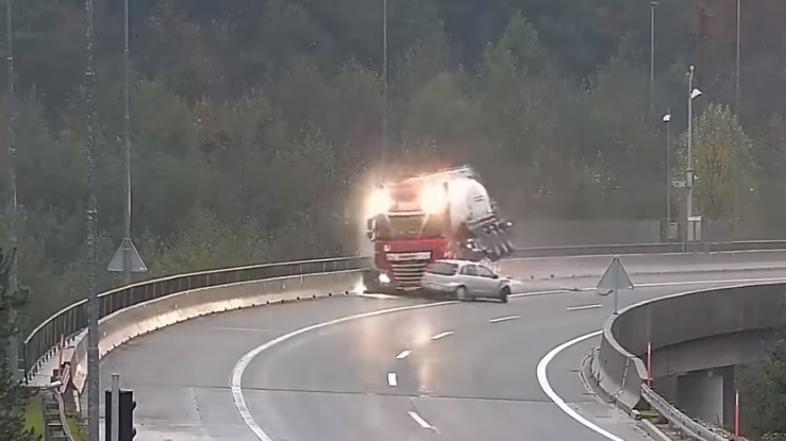 nesreča tovornjak golovec