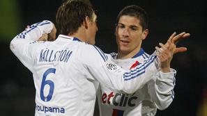 Lyončani so se veselili izdatne zmage. (Foto: Reuters)