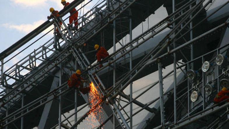 Gradnja novega nacionalnega stadiona v Pekingu že dobiva končno podobo.