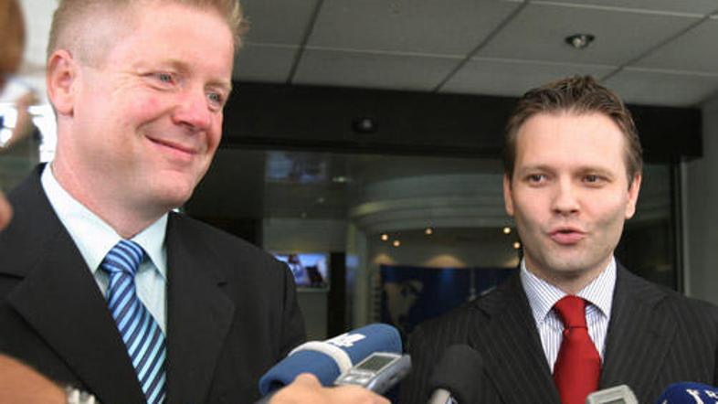 Prvi nadzornik Luke Janez Požar in predsednik uprave družbe Gregor Veselko sta p