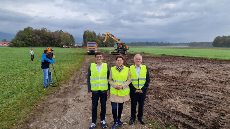 začetek gradnje ceste Britof, Kranj