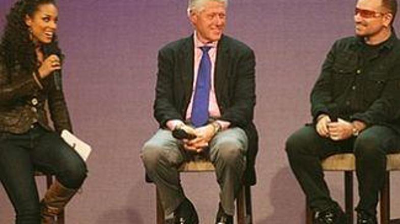 Alicia Keys, Bill Clinton in Bono med reševanjem sveta.