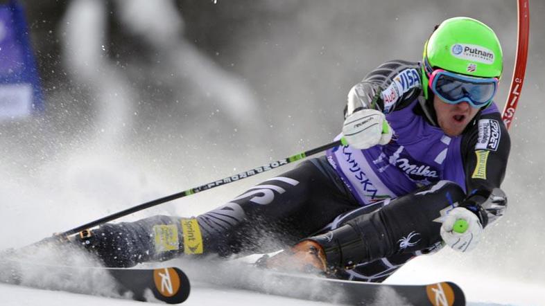 Ted Ligety je tretjič zapored najhitreje presmučal podkorensko strmino. (Foto: R
