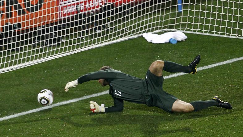 Robert Green je bil na kolenih.