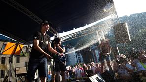 Sprejem za Primoža Rogliča v Zagorju ob Savi.