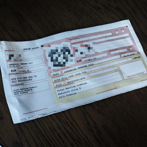 Položnica vrtec Trebnje