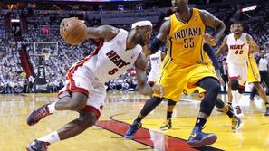 LeBron James Roy Hibbert Miami Heat Indiana Pacers NBA