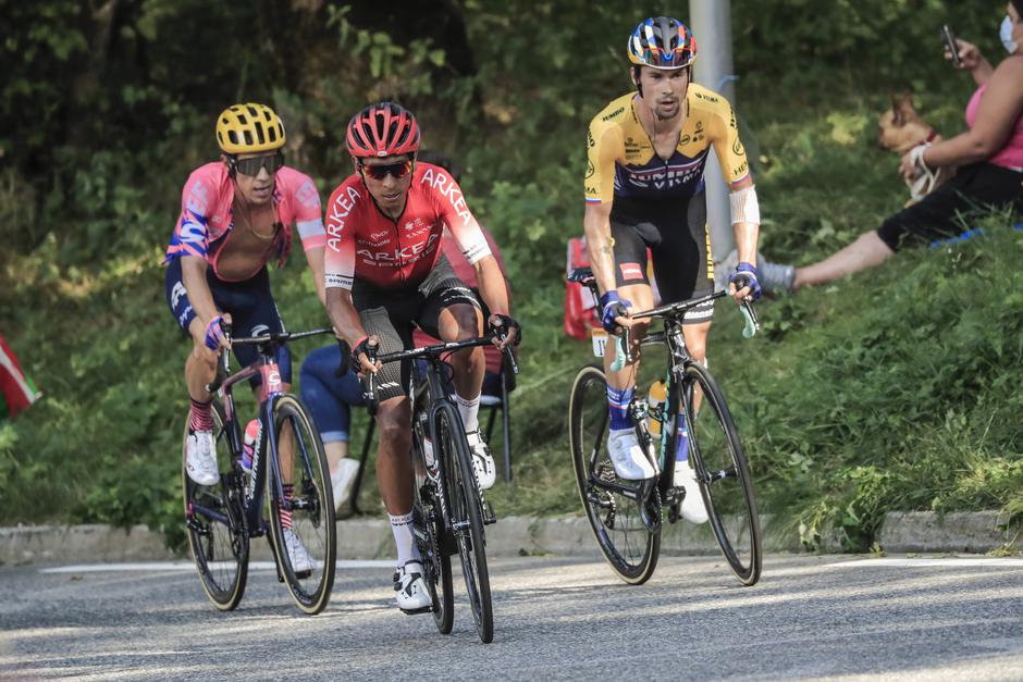 Primož Roglič in Nairo Quintana | Avtor: Epa