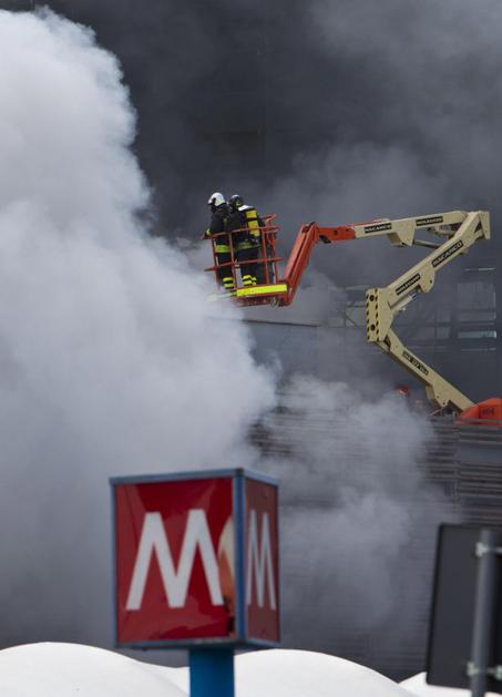 Požar na rimski železniški postaji.
