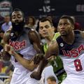 James Harden Jure Balažič Rudy Gay prijateljska tekma Slovenija ZDA Las Palmas